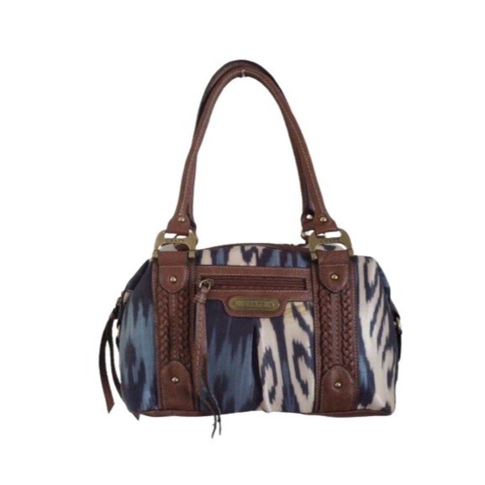Chaps Unique multicolored Sachel Handbag with brass hardware EUC